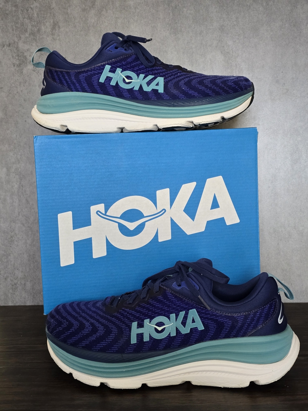 HOKA Gaviota 5 Athletic Shoes Purple & Teal US 10.5B
